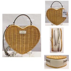 NWT Kate Spade LOVE SHACK ❤️Wicker Saffiano Leather Purse/Crossbody Bag